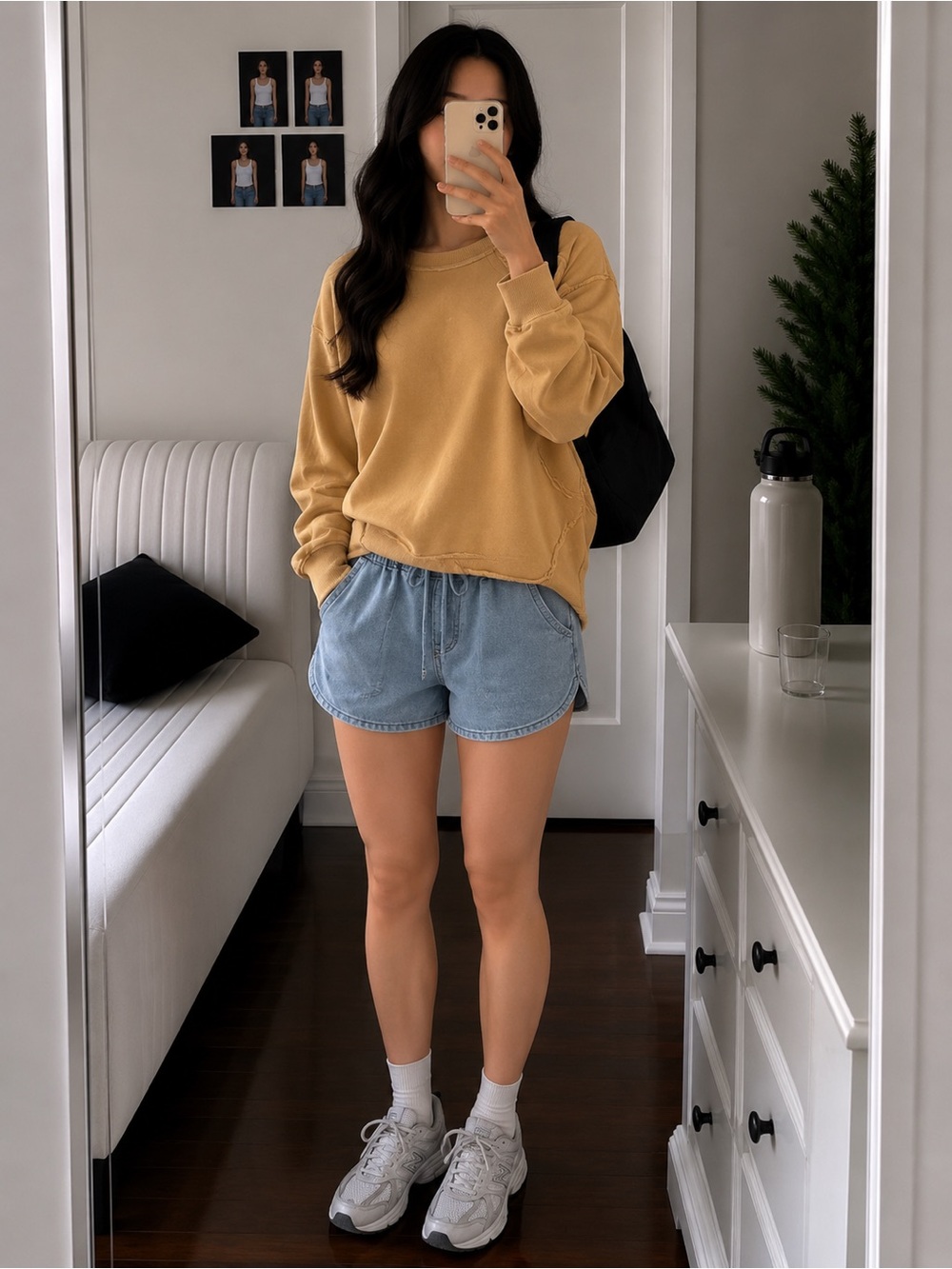 aerie Mustard Crewneck Sweater